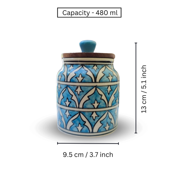 blue panting jar