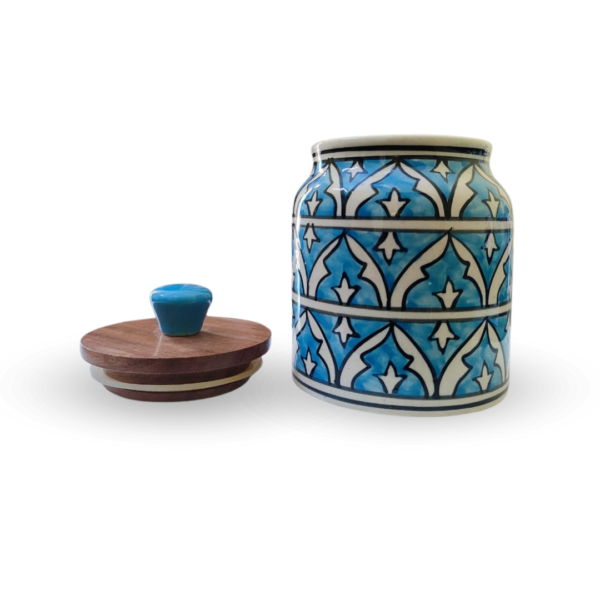 blue panting jar