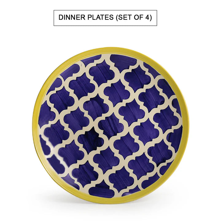 Moroccan hand-painted dinner set