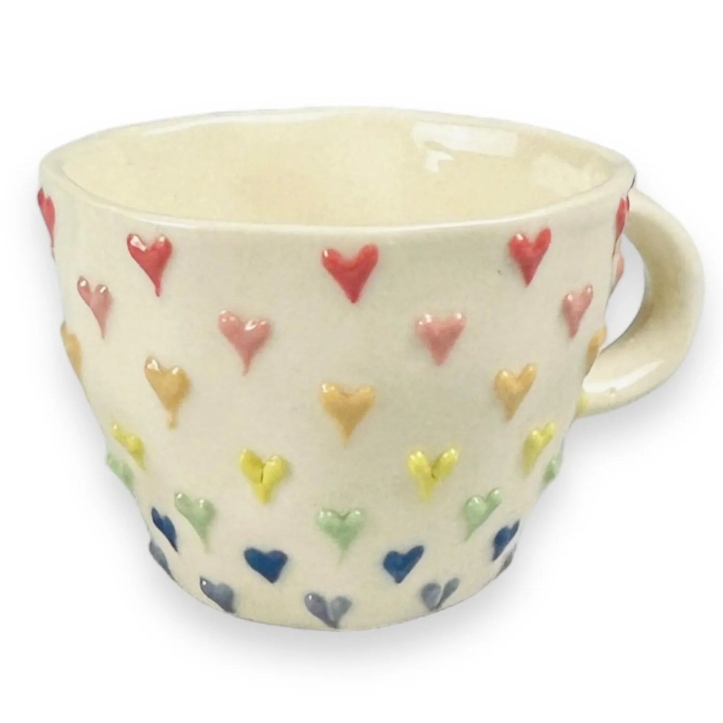 Multi colour heart mug