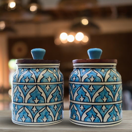 blue panting jar