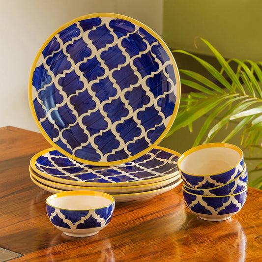 Moroccan hand-painted dinner set