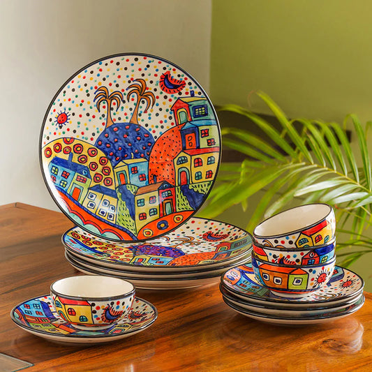 hand painted dinner set {36 pices}